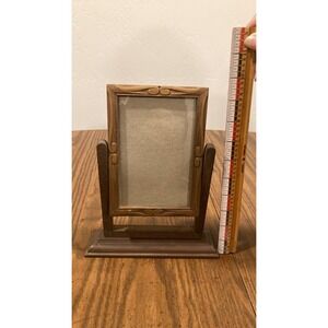 Vintage wooden tilt swing picture frame